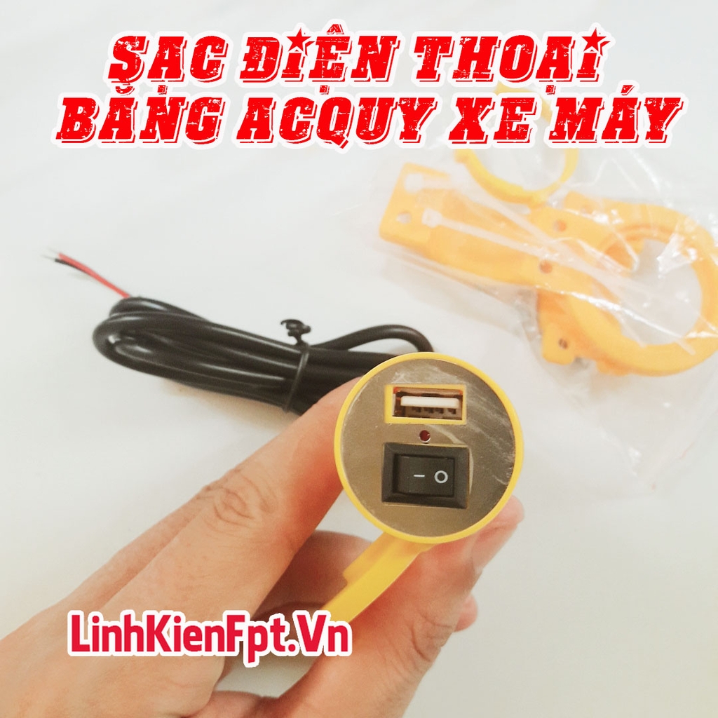 Mạch sạc điện thoại từ ắc quy xe máy chuyển điện áp 624V sang 5V3A   FUKIDI